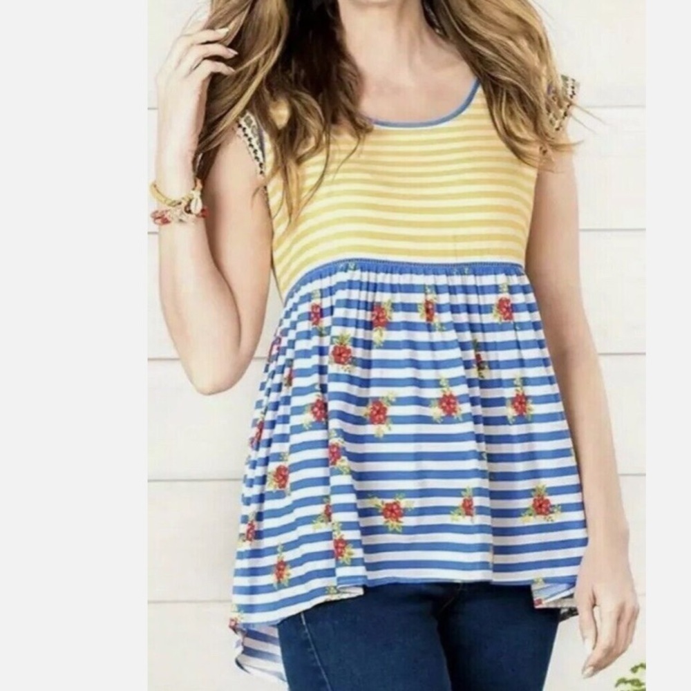 Matilda Jane women’s Adventure Begins On My Mind Blouse size Small